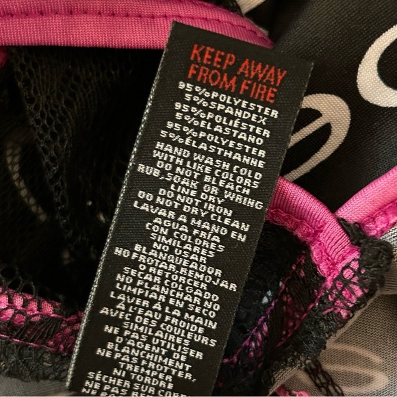 NWT Bebe Black and Pink Sleepwear Dress M - Picture 7 of 12